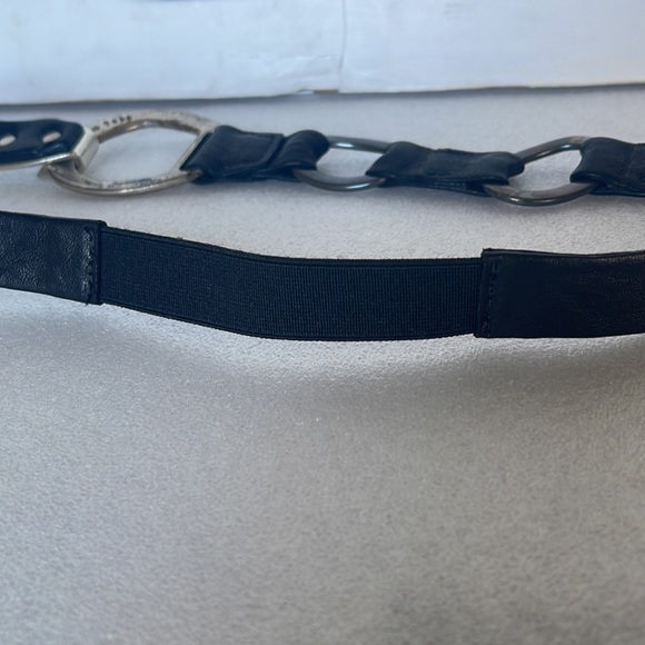 Mod Dep 7832 Women’s Black Leather silver Buckle Belt 32” - Picture 5 of 7